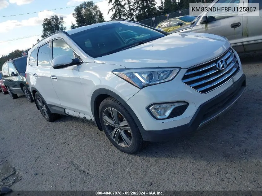 KM8SNDHF8FU125867 2015 Hyundai Santa Fe Gls