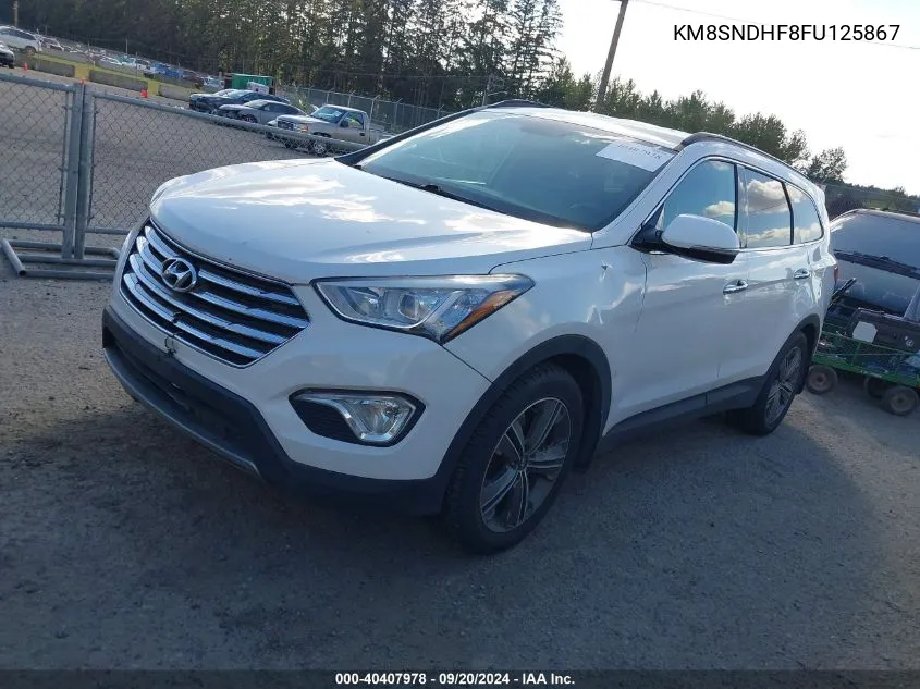 2015 Hyundai Santa Fe Gls VIN: KM8SNDHF8FU125867 Lot: 40407978