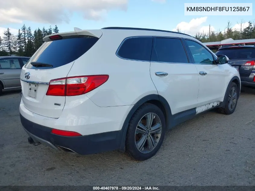 KM8SNDHF8FU125867 2015 Hyundai Santa Fe Gls