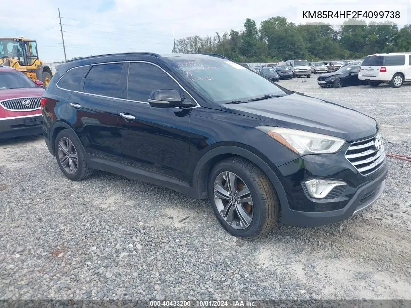 KM85R4HF2F4099738 2015 Hyundai Santa Fe Gls