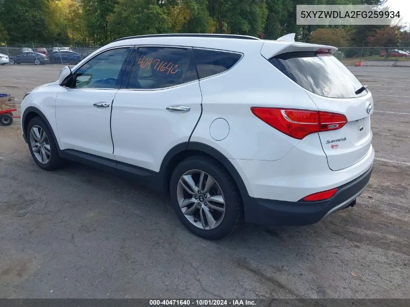 5XYZWDLA2FG259934 2015 Hyundai Santa Fe Sport 2.0L Turbo