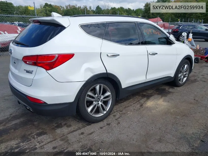 5XYZWDLA2FG259934 2015 Hyundai Santa Fe Sport 2.0L Turbo