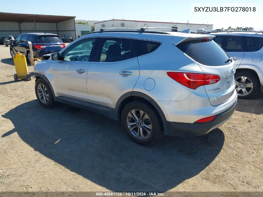 2015 Hyundai Santa Fe Sport VIN: 5XYZU3LB7FG278018 Lot: 40581758