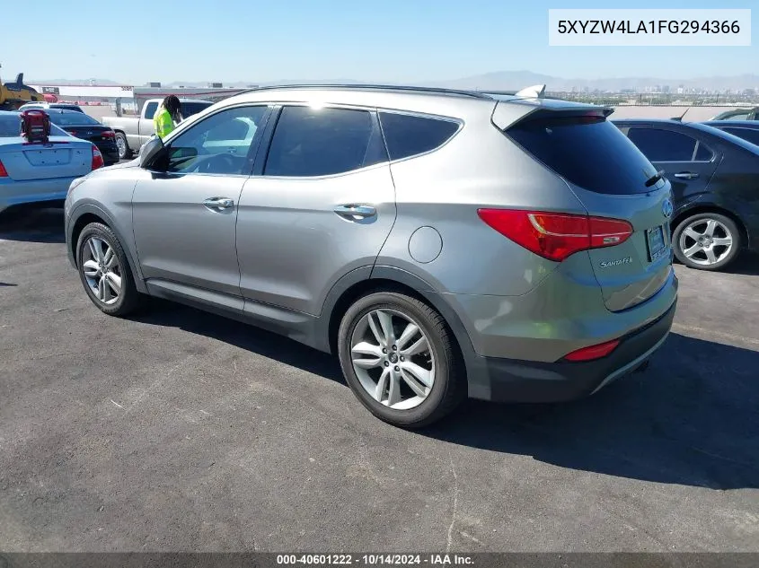 2015 Hyundai Santa Fe Sport 2.0L Turbo VIN: 5XYZW4LA1FG294366 Lot: 40601222