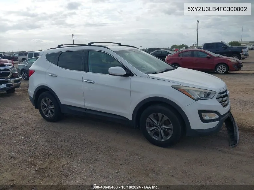 5XYZU3LB4FG300802 2015 Hyundai Santa Fe Sport 2.4L