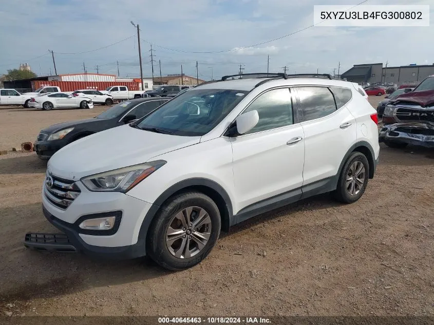 5XYZU3LB4FG300802 2015 Hyundai Santa Fe Sport 2.4L