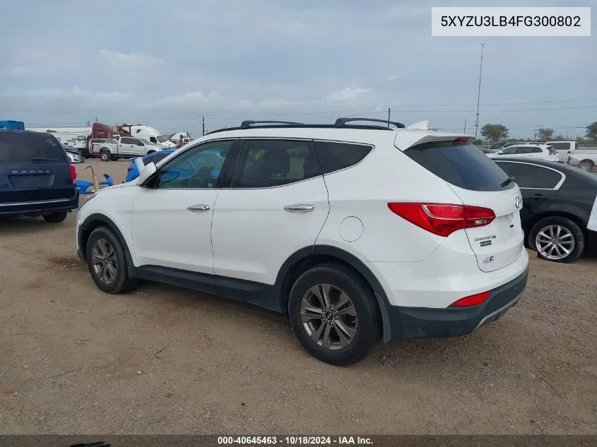 5XYZU3LB4FG300802 2015 Hyundai Santa Fe Sport 2.4L