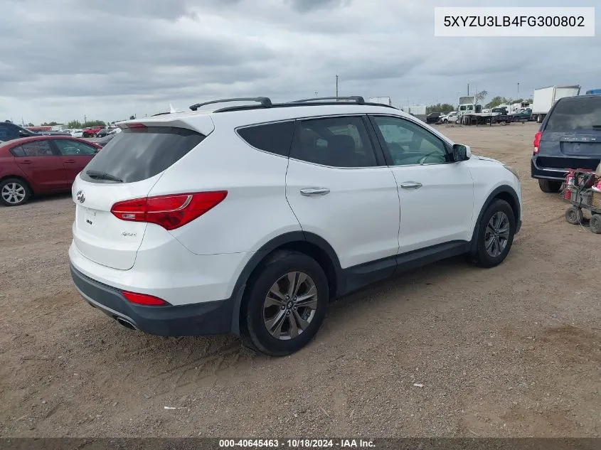 5XYZU3LB4FG300802 2015 Hyundai Santa Fe Sport 2.4L