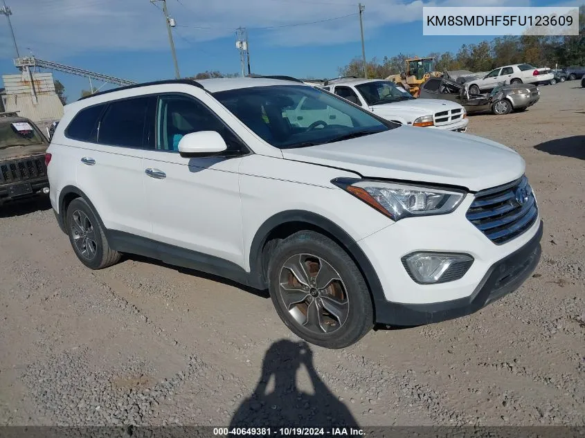 2015 Hyundai Santa Fe Gls VIN: KM8SMDHF5FU123609 Lot: 40649381