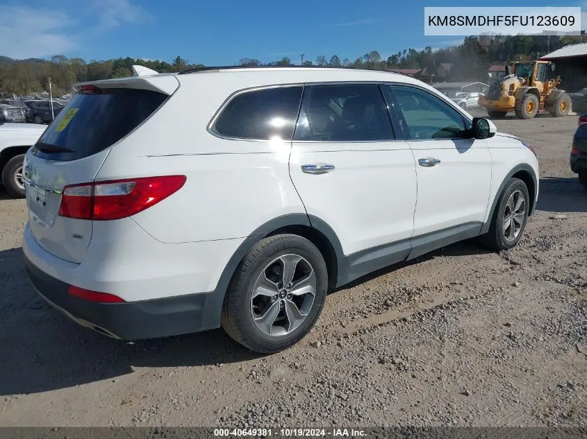 2015 Hyundai Santa Fe Gls VIN: KM8SMDHF5FU123609 Lot: 40649381