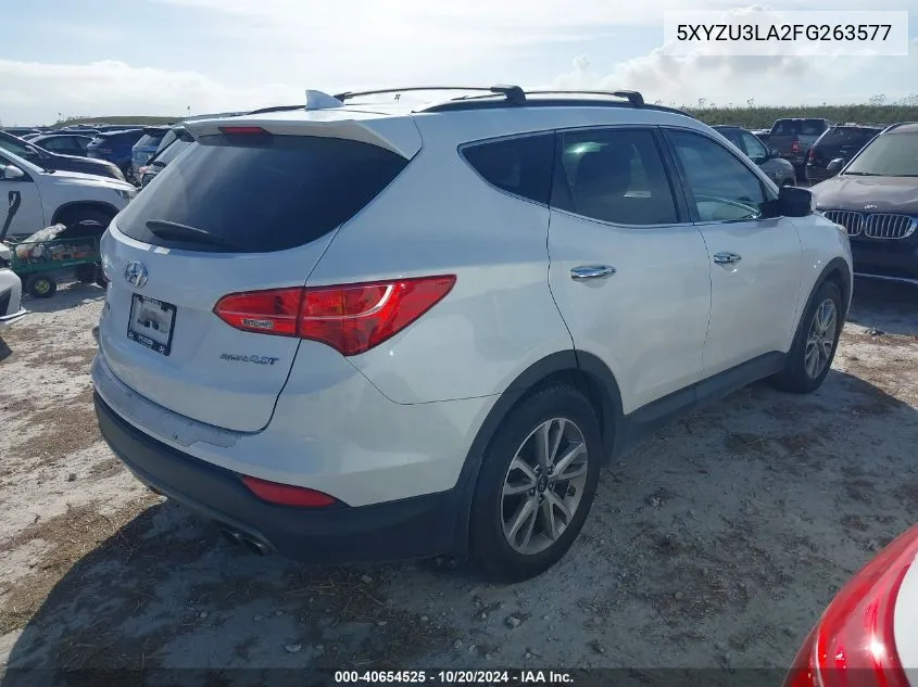 2015 Hyundai Santa Fe Sport VIN: 5XYZU3LA2FG263577 Lot: 40654525