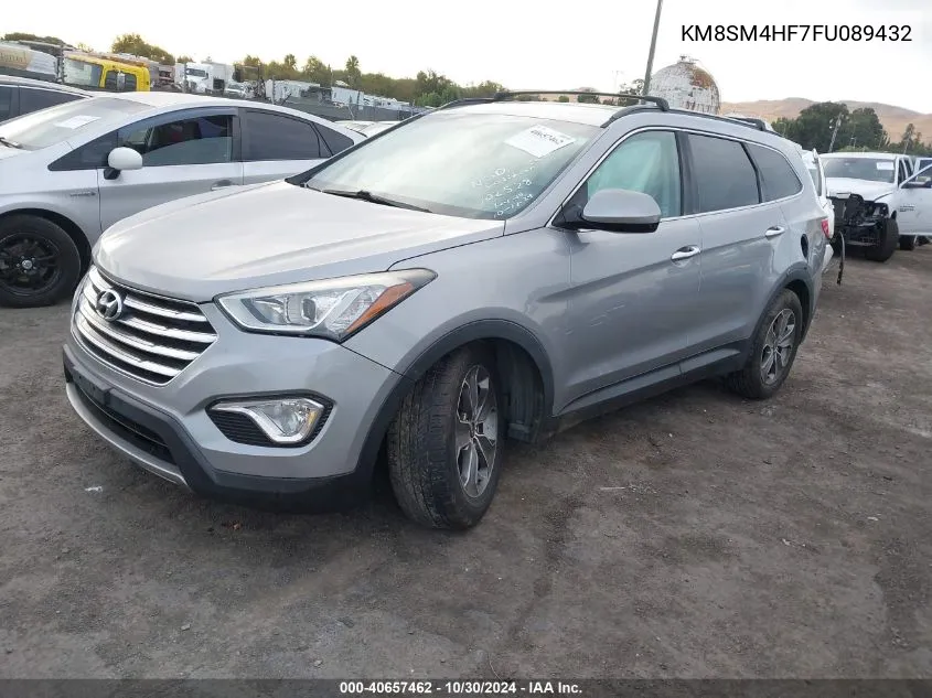 2015 Hyundai Santa Fe Gls VIN: KM8SM4HF7FU089432 Lot: 40657462