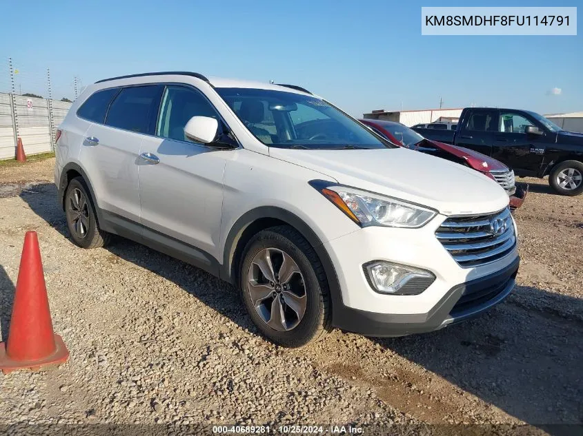 2015 Hyundai Santa Fe Gls VIN: KM8SMDHF8FU114791 Lot: 40689281