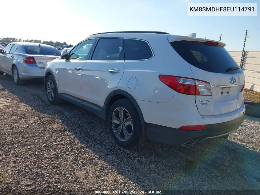 2015 Hyundai Santa Fe Gls VIN: KM8SMDHF8FU114791 Lot: 40689281