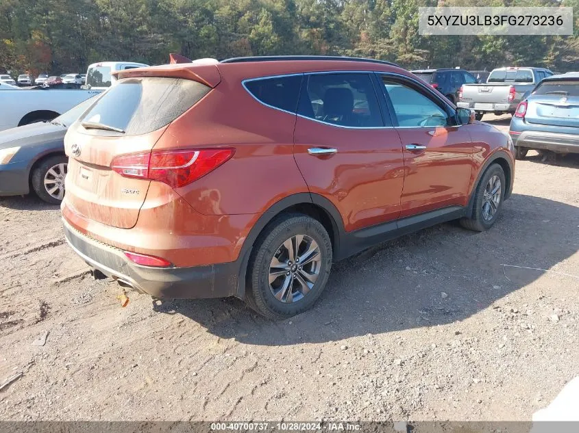 2015 Hyundai Santa Fe Sport 2.4L VIN: 5XYZU3LB3FG273236 Lot: 40700737