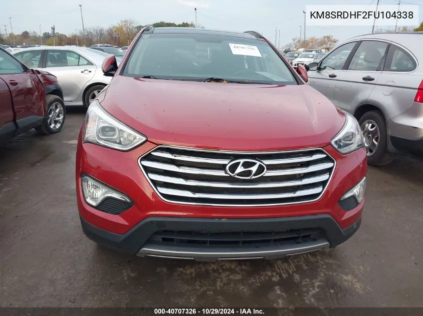 2015 Hyundai Santa Fe Limited VIN: KM8SRDHF2FU104338 Lot: 40707326