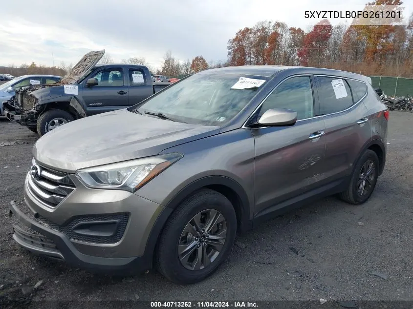 2015 Hyundai Santa Fe Sport 2.4L VIN: 5XYZTDLB0FG261201 Lot: 40713262