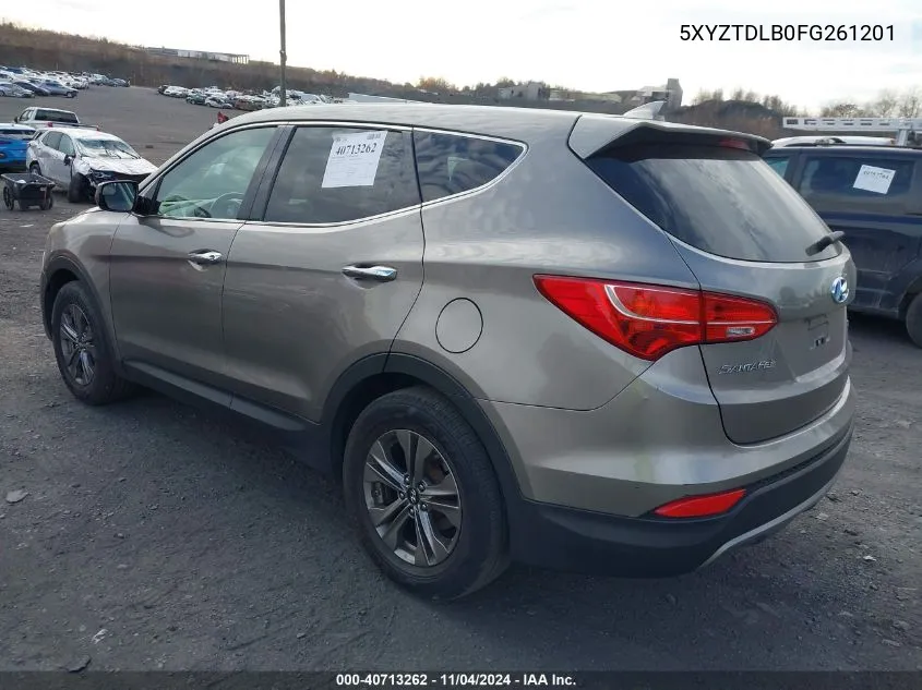 2015 Hyundai Santa Fe Sport 2.4L VIN: 5XYZTDLB0FG261201 Lot: 40713262