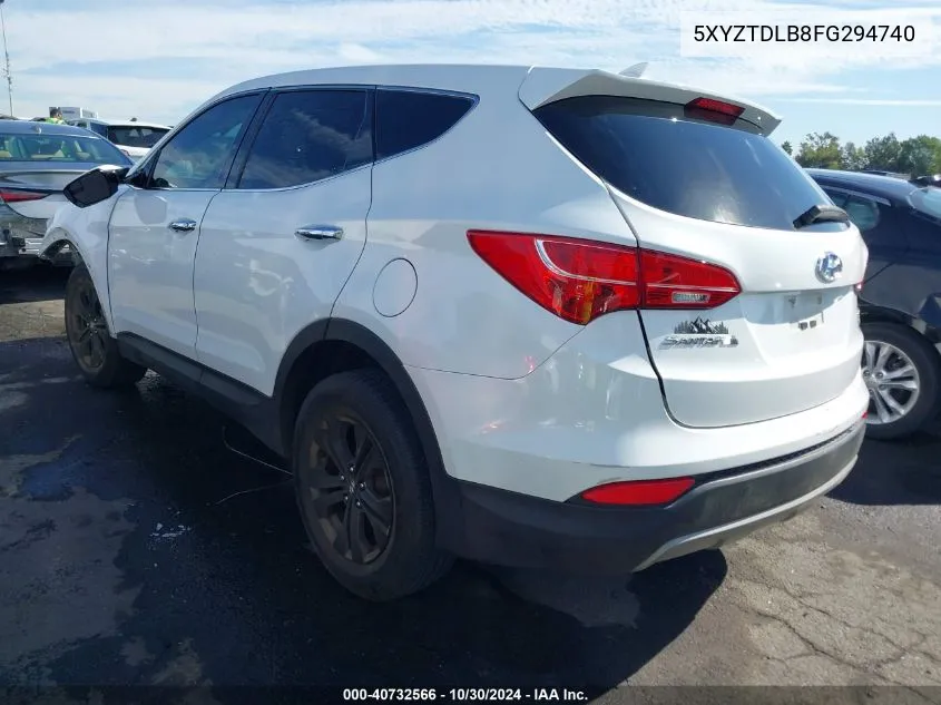 2015 Hyundai Santa Fe Sport 2.4L VIN: 5XYZTDLB8FG294740 Lot: 40732566