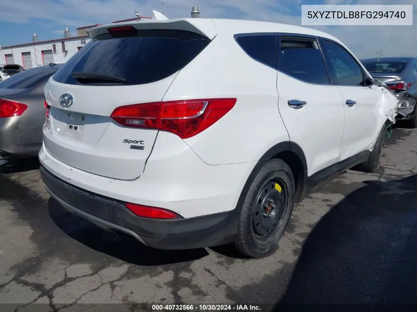 2015 Hyundai Santa Fe Sport 2.4L VIN: 5XYZTDLB8FG294740 Lot: 40732566