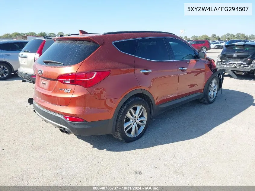 2015 Hyundai Santa Fe Sport 2.0L Turbo VIN: 5XYZW4LA4FG294507 Lot: 40755737