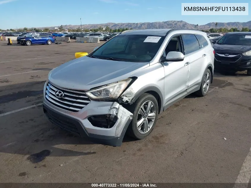 2015 Hyundai Santa Fe Gls VIN: KM8SN4HF2FU113438 Lot: 40773322