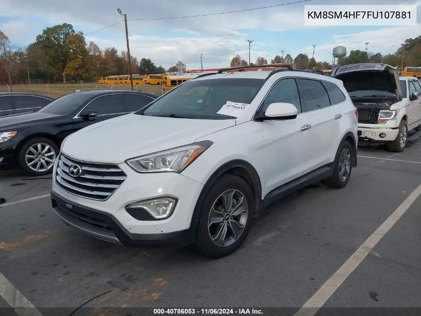 2015 Hyundai Santa Fe Gls VIN: KM8SM4HF7FU107881 Lot: 40786053