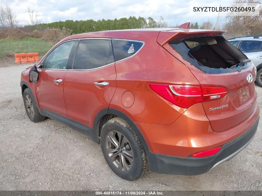 2015 Hyundai Santa Fe Sport 2.4L VIN: 5XYZTDLB5FG260495 Lot: 40815174