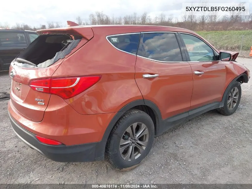 2015 Hyundai Santa Fe Sport 2.4L VIN: 5XYZTDLB5FG260495 Lot: 40815174