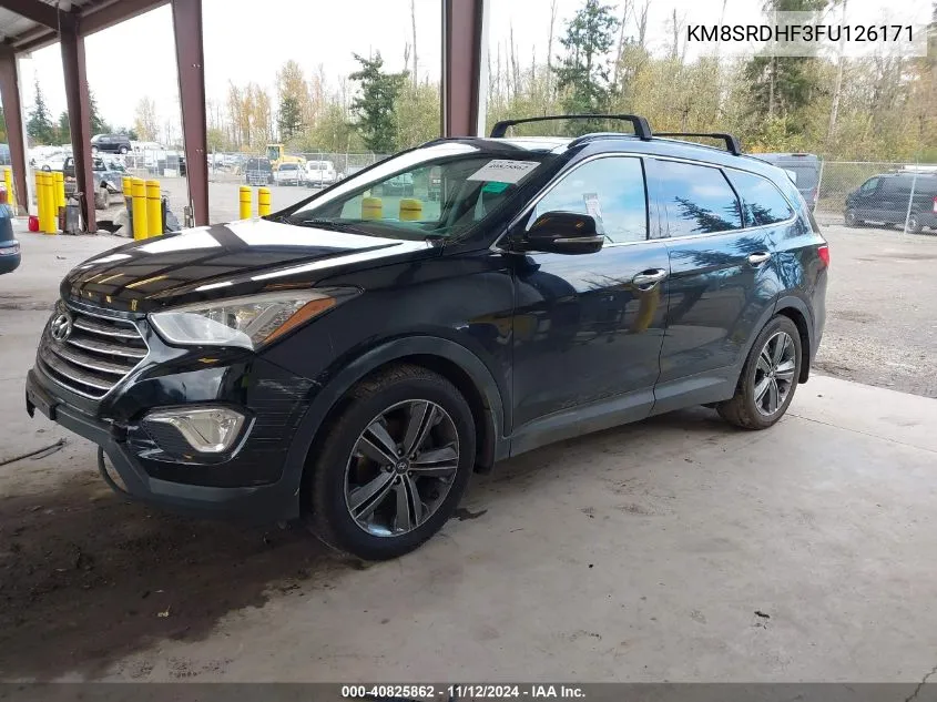 2015 Hyundai Santa Fe Limited VIN: KM8SRDHF3FU126171 Lot: 40825862