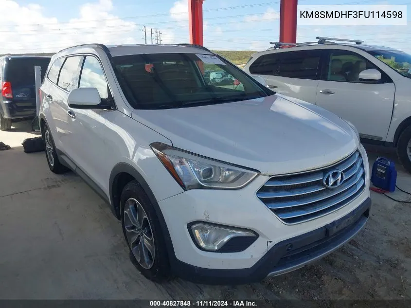 2015 Hyundai Santa Fe Gls VIN: KM8SMDHF3FU114598 Lot: 40827848