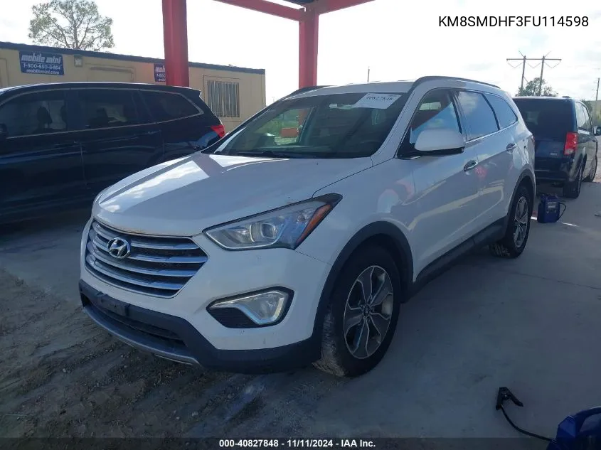 2015 Hyundai Santa Fe Gls VIN: KM8SMDHF3FU114598 Lot: 40827848