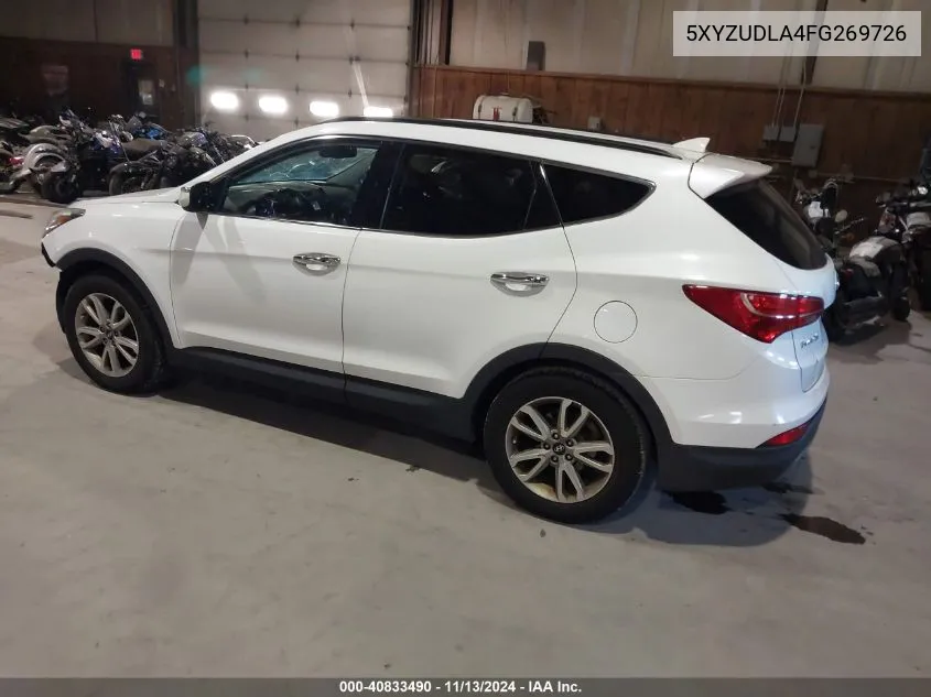 2015 Hyundai Santa Fe Sport 2.0L Turbo VIN: 5XYZUDLA4FG269726 Lot: 40833490