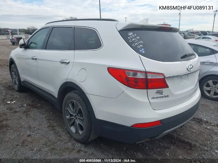 2015 Hyundai Santa Fe Gls VIN: KM8SMDHF4FU089131 Lot: 40835068