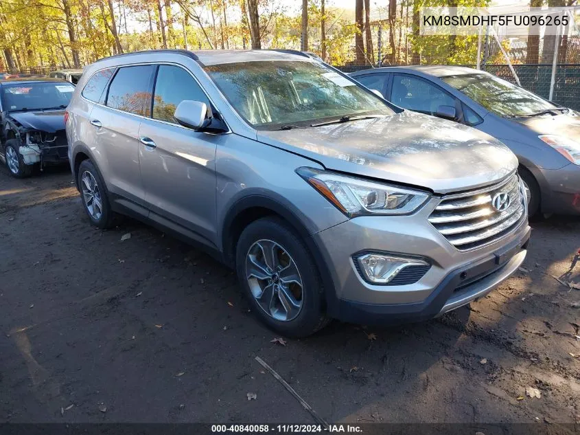 2015 Hyundai Santa Fe Gls VIN: KM8SMDHF5FU096265 Lot: 40840058