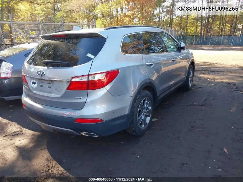 2015 Hyundai Santa Fe Gls VIN: KM8SMDHF5FU096265 Lot: 40840058