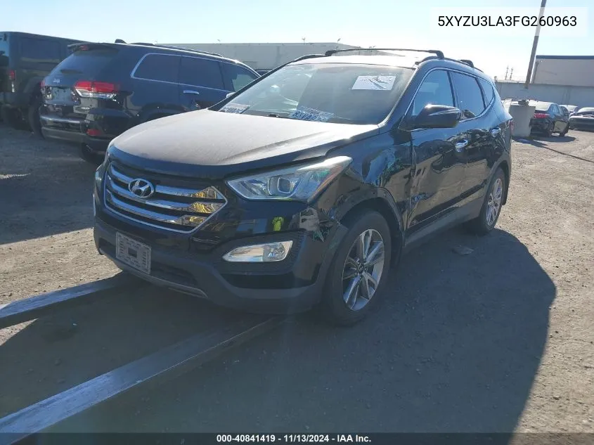 2015 Hyundai Santa Fe Sport 2.0L Turbo VIN: 5XYZU3LA3FG260963 Lot: 40841419