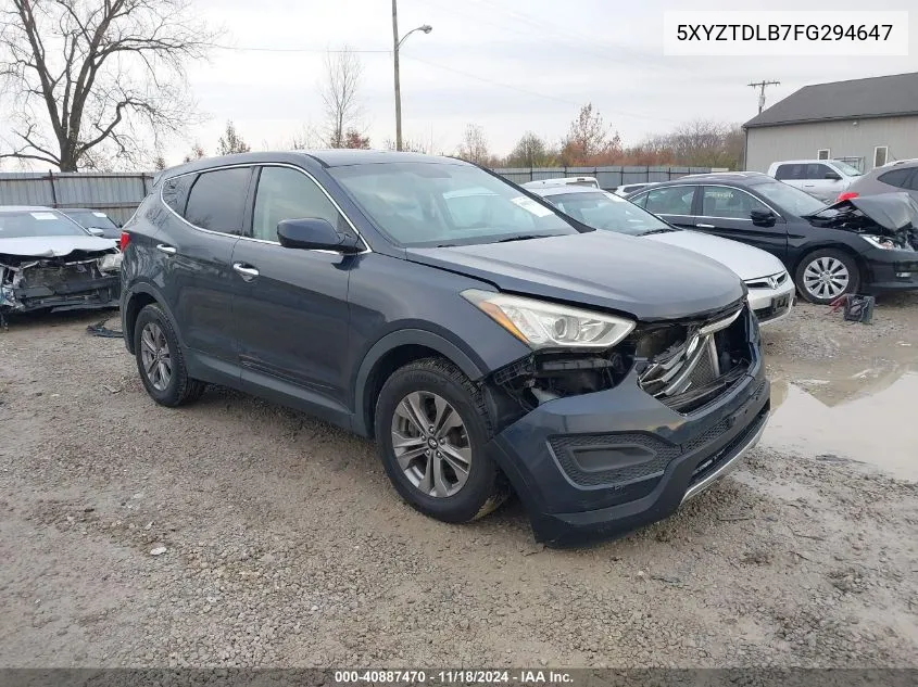 2015 Hyundai Santa Fe Sport 2.4L VIN: 5XYZTDLB7FG294647 Lot: 40887470