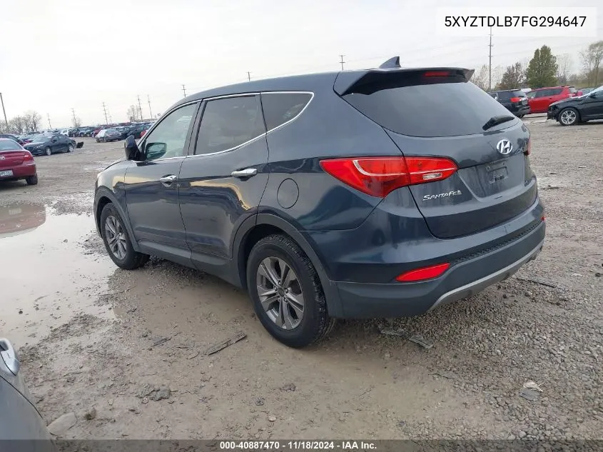 2015 Hyundai Santa Fe Sport 2.4L VIN: 5XYZTDLB7FG294647 Lot: 40887470