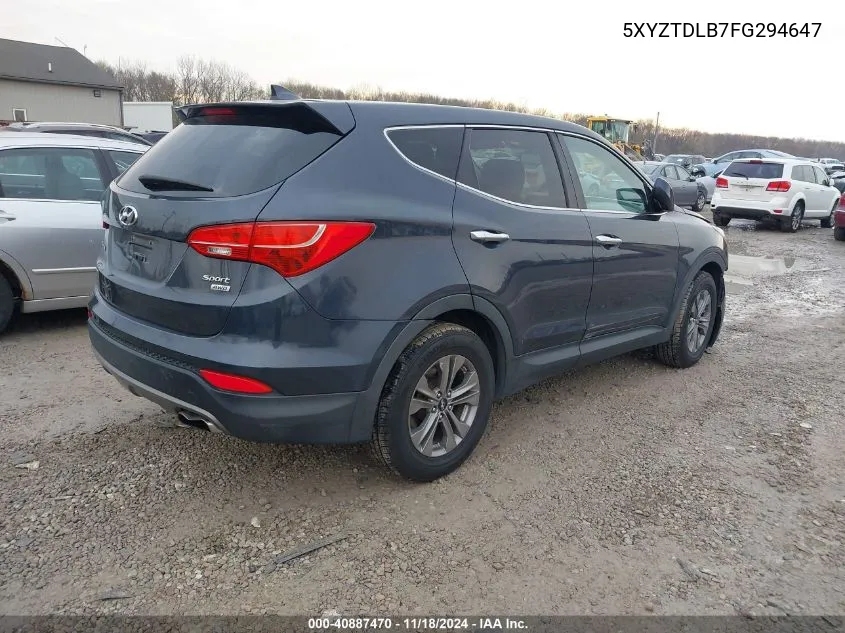 2015 Hyundai Santa Fe Sport 2.4L VIN: 5XYZTDLB7FG294647 Lot: 40887470