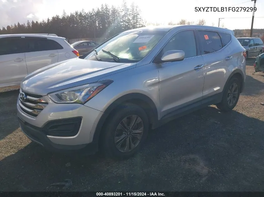 2015 Hyundai Santa Fe Sport 2.4L VIN: 5XYZTDLB1FG279299 Lot: 40893201