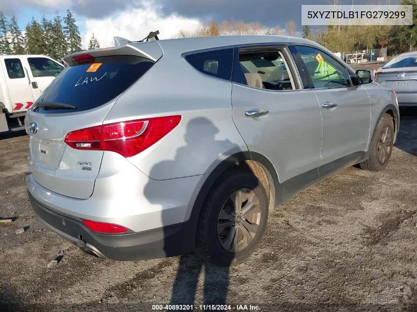 2015 Hyundai Santa Fe Sport 2.4L VIN: 5XYZTDLB1FG279299 Lot: 40893201