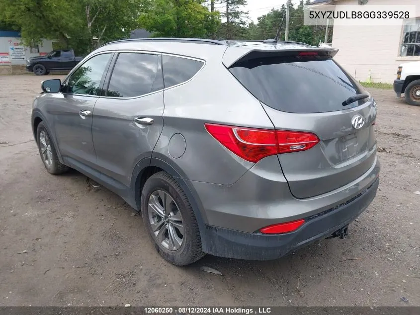 5XYZUDLB8GG339528 2016 Hyundai Santa Fe