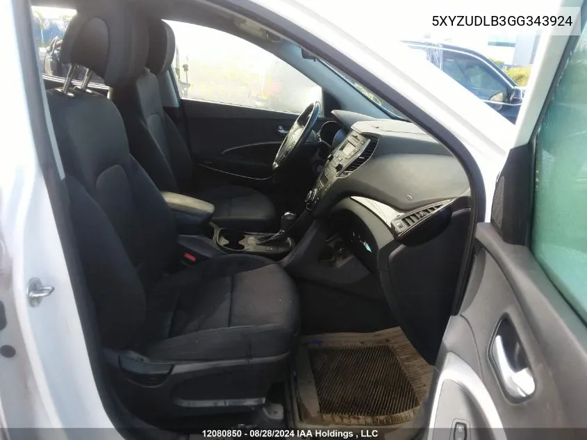 5XYZUDLB3GG343924 2016 Hyundai Santa Fe Sport