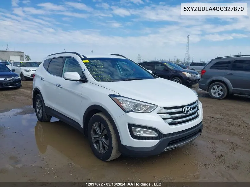 2016 Hyundai Santa Fe Sport VIN: 5XYZUDLA4GG327870 Lot: 12097072