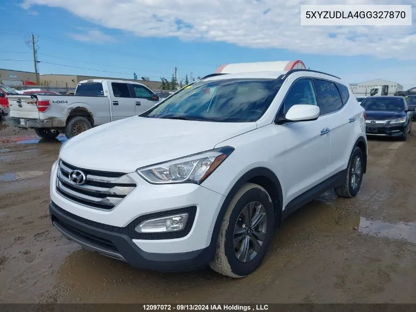 2016 Hyundai Santa Fe Sport VIN: 5XYZUDLA4GG327870 Lot: 12097072