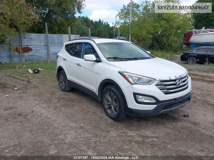 2016 Hyundai Santa Fe Sport 2.4 Premium VIN: 5XYZUDLB3GG349657 Lot: 12107297