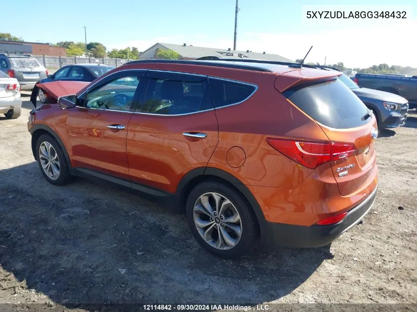 2016 Hyundai Santa Fe Sport VIN: 5XYZUDLA8GG348432 Lot: 12114842