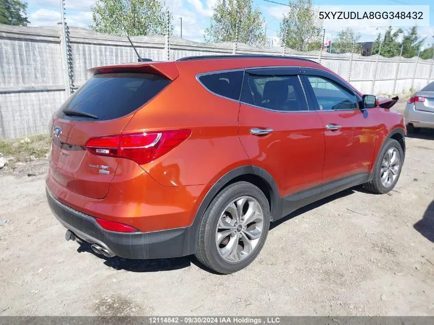 2016 Hyundai Santa Fe Sport VIN: 5XYZUDLA8GG348432 Lot: 12114842