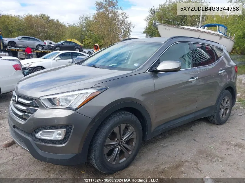 2016 Hyundai Santa Fe Sport 2.4 Premium VIN: 5XYZUDLB4GG344788 Lot: 12117324